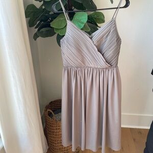Banana Republic Taupe Gray Pleated Dress